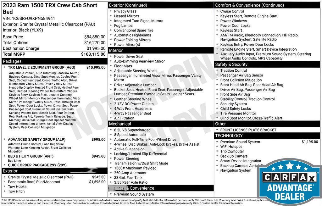 used 2023 Ram 1500 car, priced at $90,631