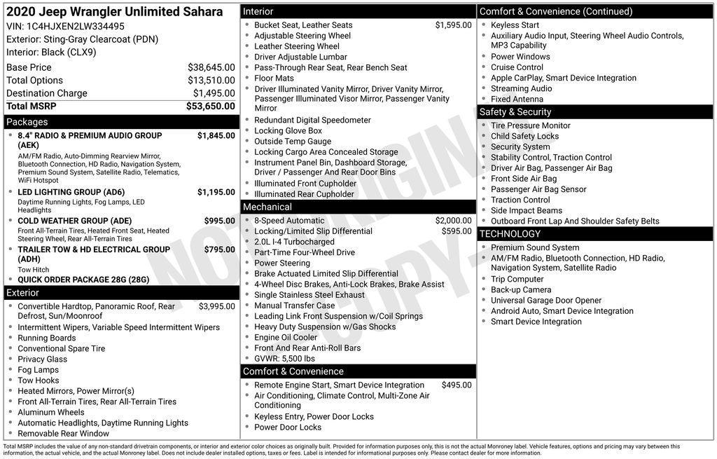 used 2020 Jeep Wrangler Unlimited car, priced at $28,558