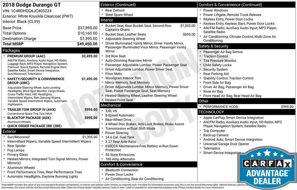 used 2018 Dodge Durango car, priced at $18,859