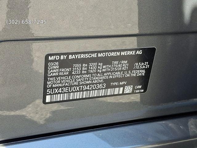 new 2026 BMW X5 car, priced at $87,550