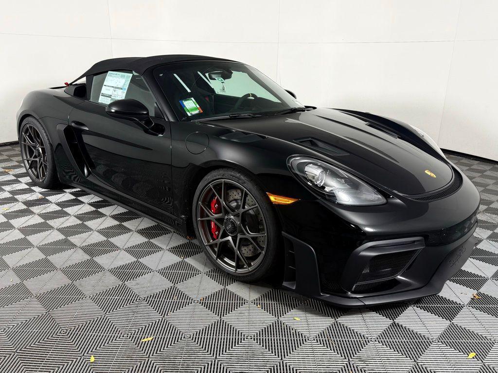 new 2025 Porsche 718 Spyder car, priced at $177,385