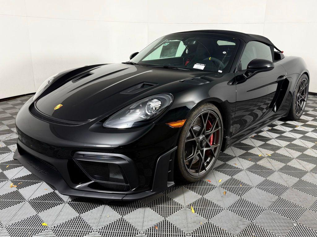 new 2025 Porsche 718 Spyder car, priced at $177,385