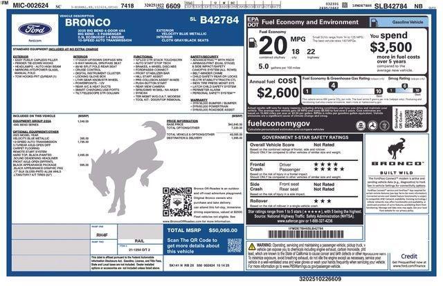 new 2025 Ford Bronco car, priced at $47,560