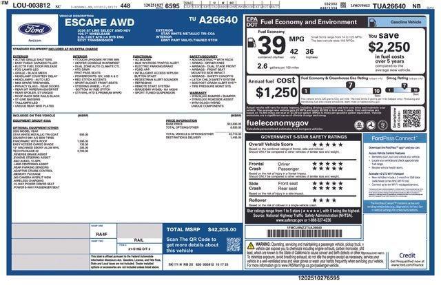new 2026 Ford Escape car, priced at $36,995