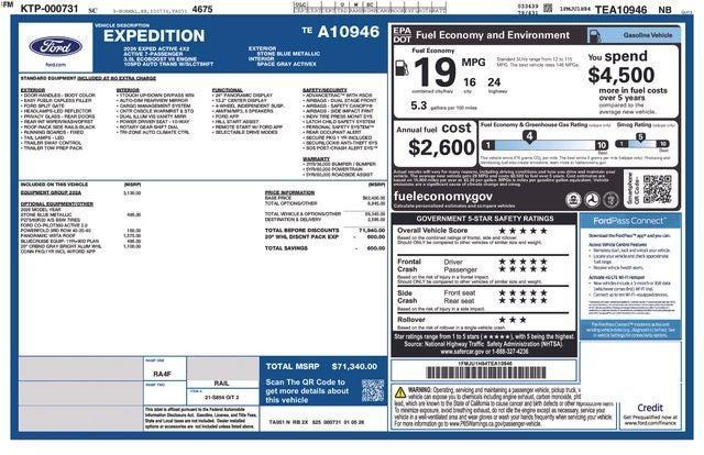 new 2026 Ford Expedition car, priced at $71,940