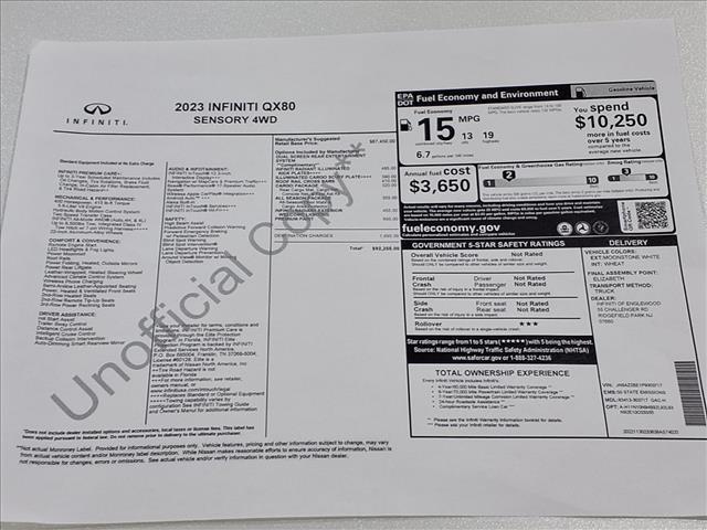 used 2023 INFINITI QX80 car, priced at $53,000