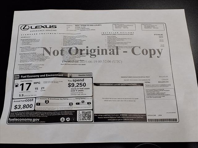 used 2024 Lexus GX 550 car, priced at $85,900