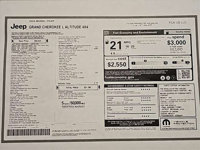 used 2024 Jeep Grand Cherokee L car, priced at $28,900