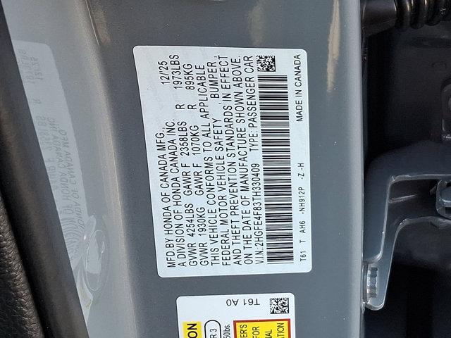 new 2026 Honda Civic Hybrid car, priced at $30,945