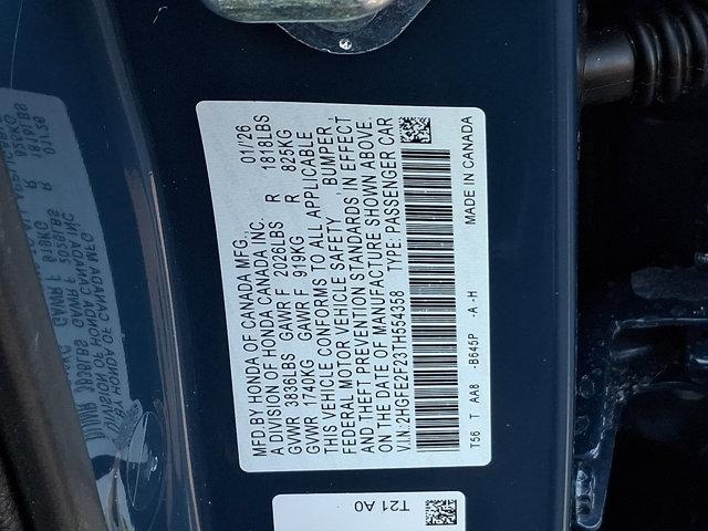 new 2026 Honda Civic car, priced at $26,345
