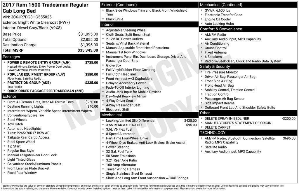 used 2017 Ram 1500 car, priced at $17,327