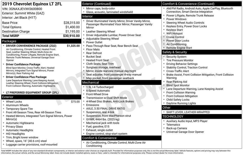 used 2019 Chevrolet Equinox car, priced at $14,349