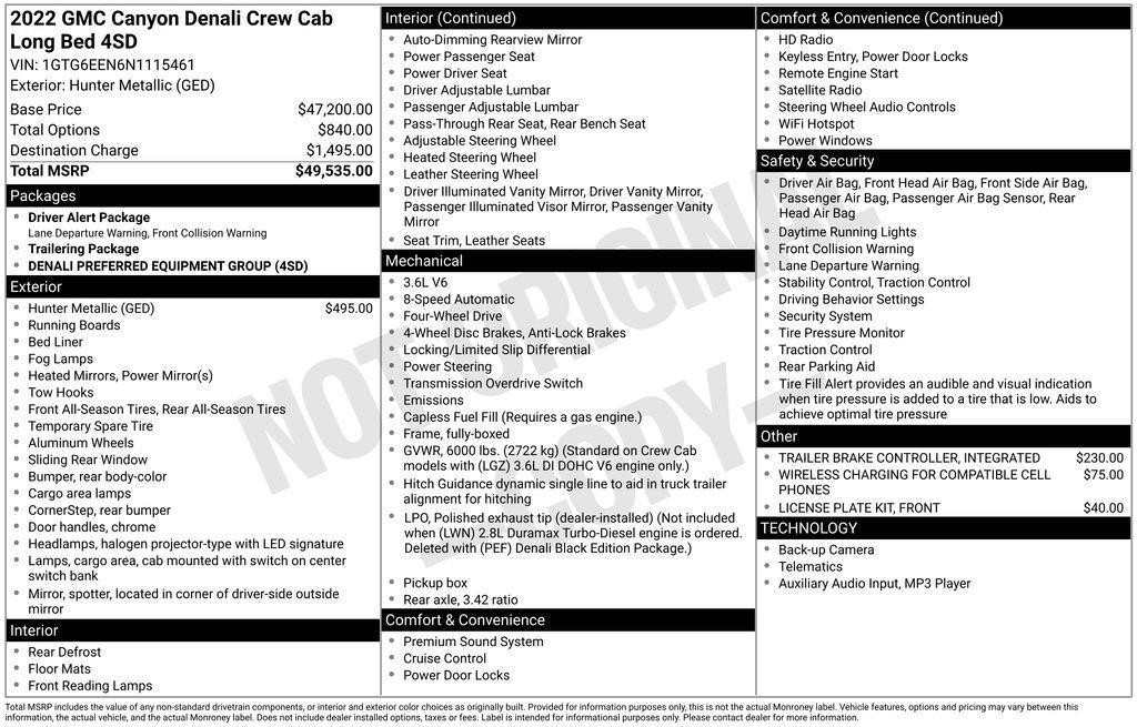 used 2022 GMC Canyon car, priced at $29,599