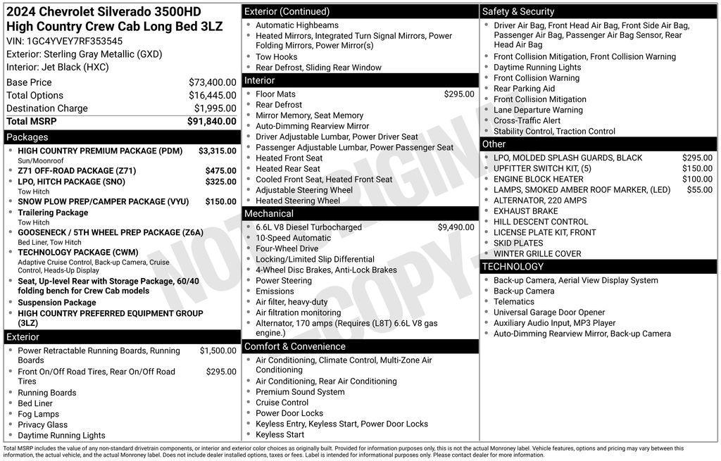 used 2024 Chevrolet Silverado 3500 car, priced at $73,339