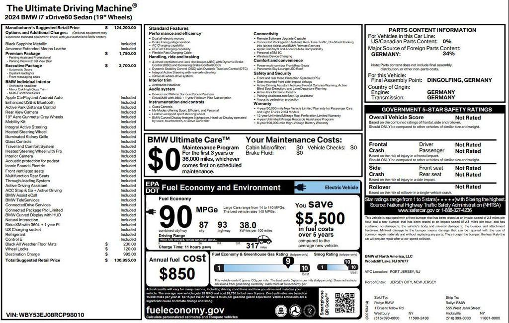 used 2024 BMW i7 car