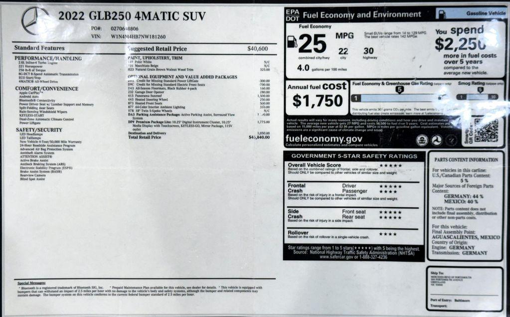 used 2022 Mercedes-Benz GLB 250 car, priced at $32,999