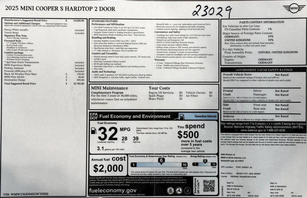 used 2025 MINI Hardtop car, priced at $29,999