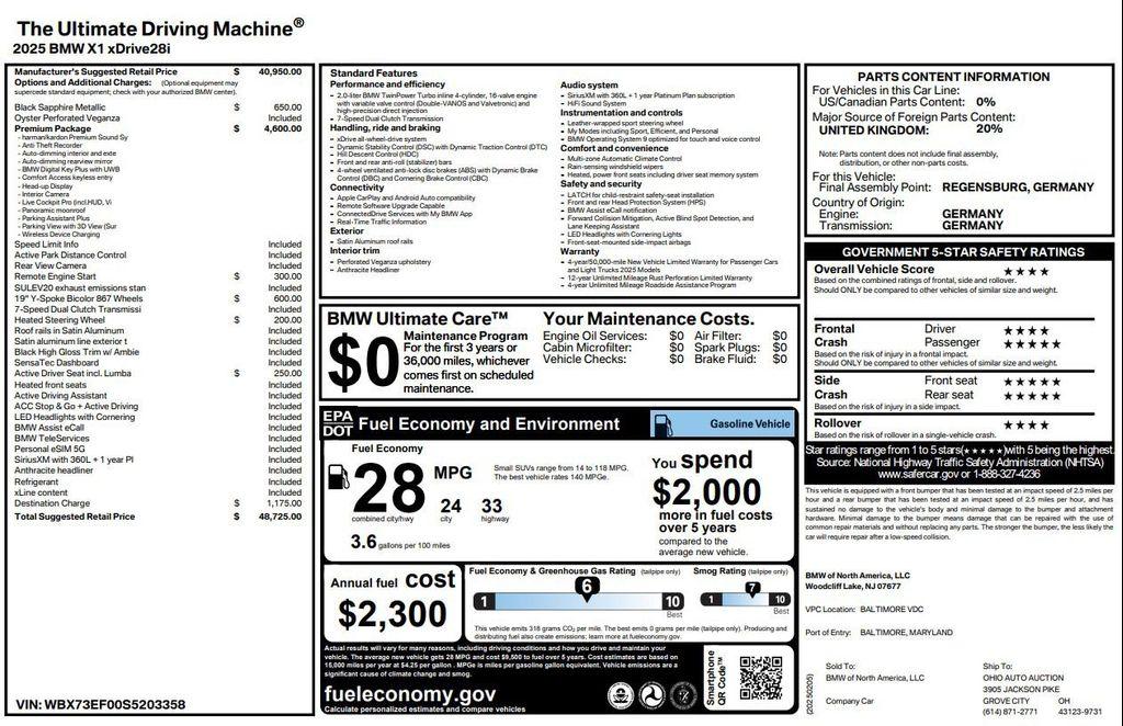 used 2025 BMW X1 car, priced at $36,999