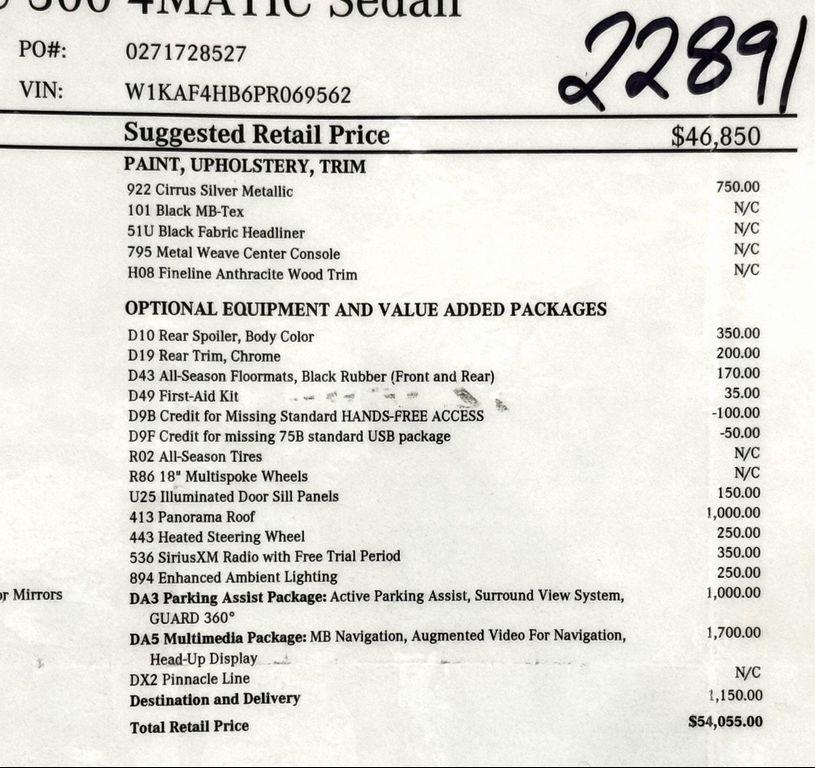 used 2023 Mercedes-Benz C-Class car, priced at $35,999