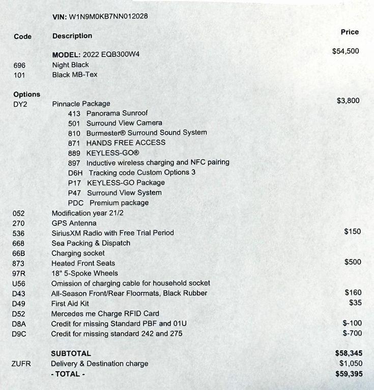 used 2022 Mercedes-Benz EQB 300 car, priced at $29,999