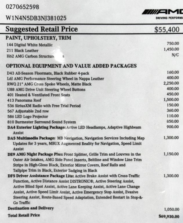 used 2022 Mercedes-Benz AMG GLA 45 car, priced at $44,999