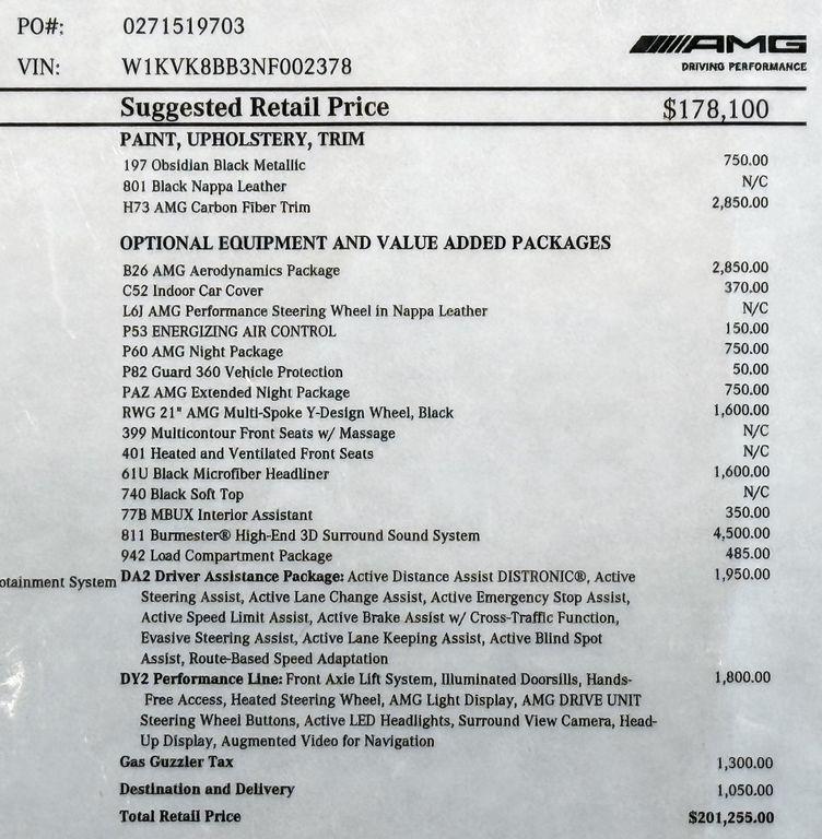 used 2022 Mercedes-Benz AMG SL 63 car, priced at $114,999