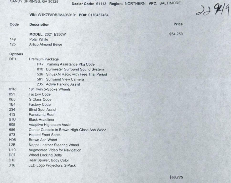 used 2021 Mercedes-Benz E-Class car, priced at $37,999