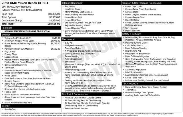 used 2023 GMC Yukon XL car, priced at $60,004