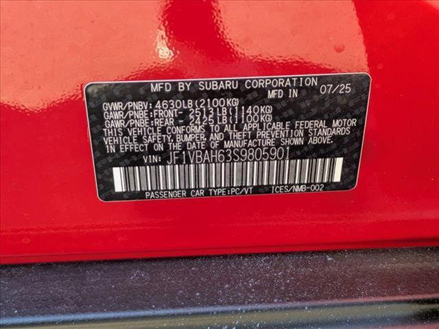 new 2025 Subaru WRX car, priced at $37,489