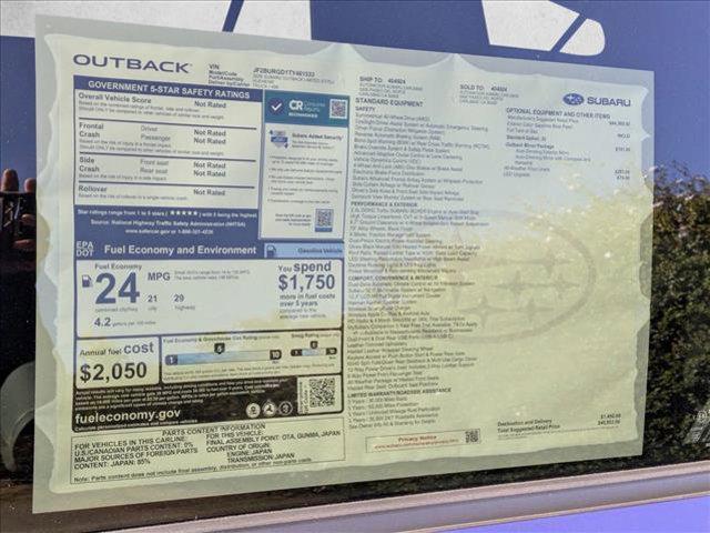 new 2026 Subaru Outback car, priced at $46,852