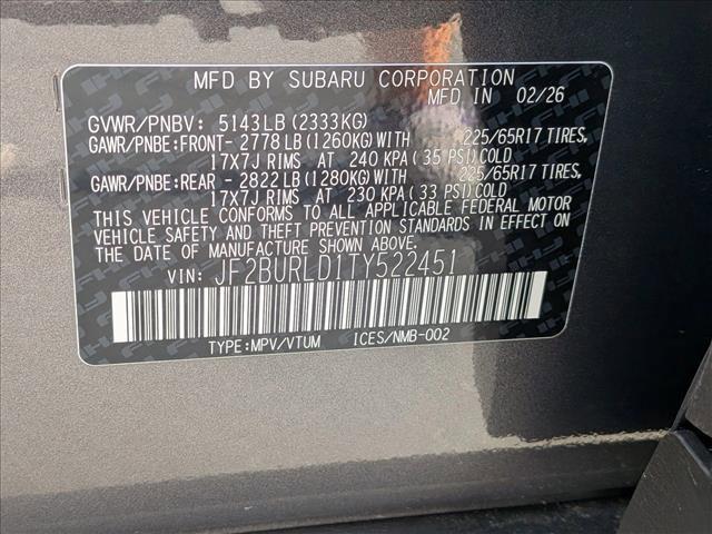 new 2026 Subaru Outback car, priced at $46,277