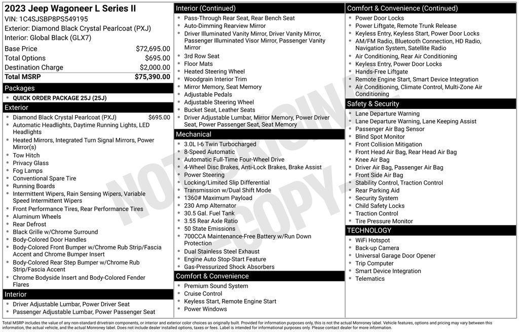 used 2023 Jeep Wagoneer L car, priced at $40,995