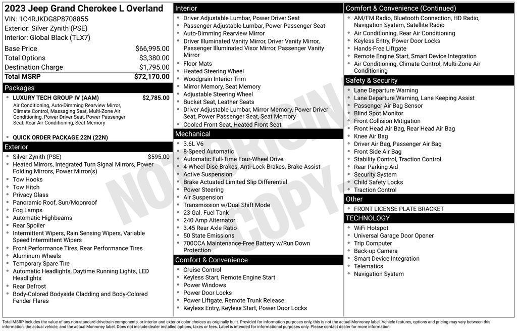 used 2023 Jeep Grand Cherokee L car, priced at $36,883