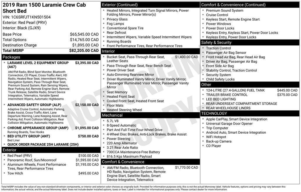 used 2019 Ram 1500 car, priced at $24,515