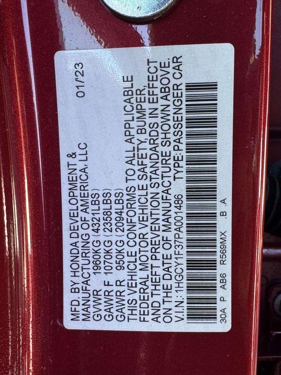 used 2023 Honda Accord car, priced at $23,588