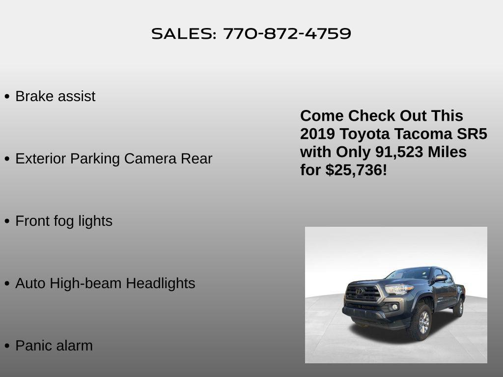 used 2019 Toyota Tacoma car, priced at $25,736