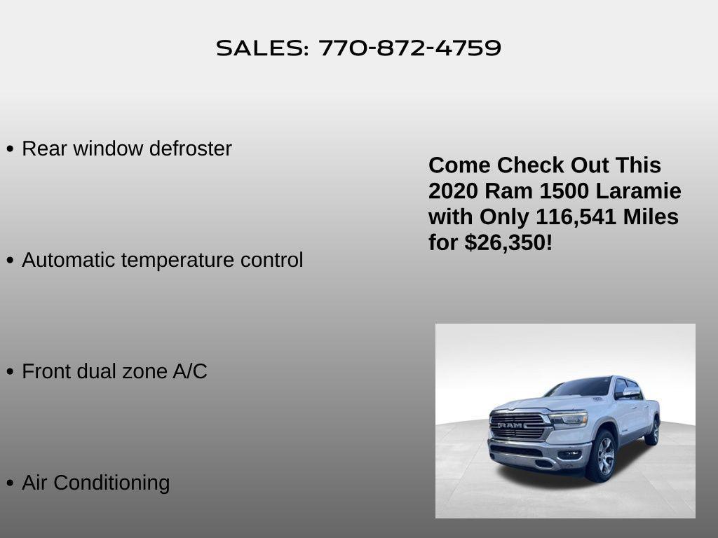 used 2020 Ram 1500 car, priced at $26,350