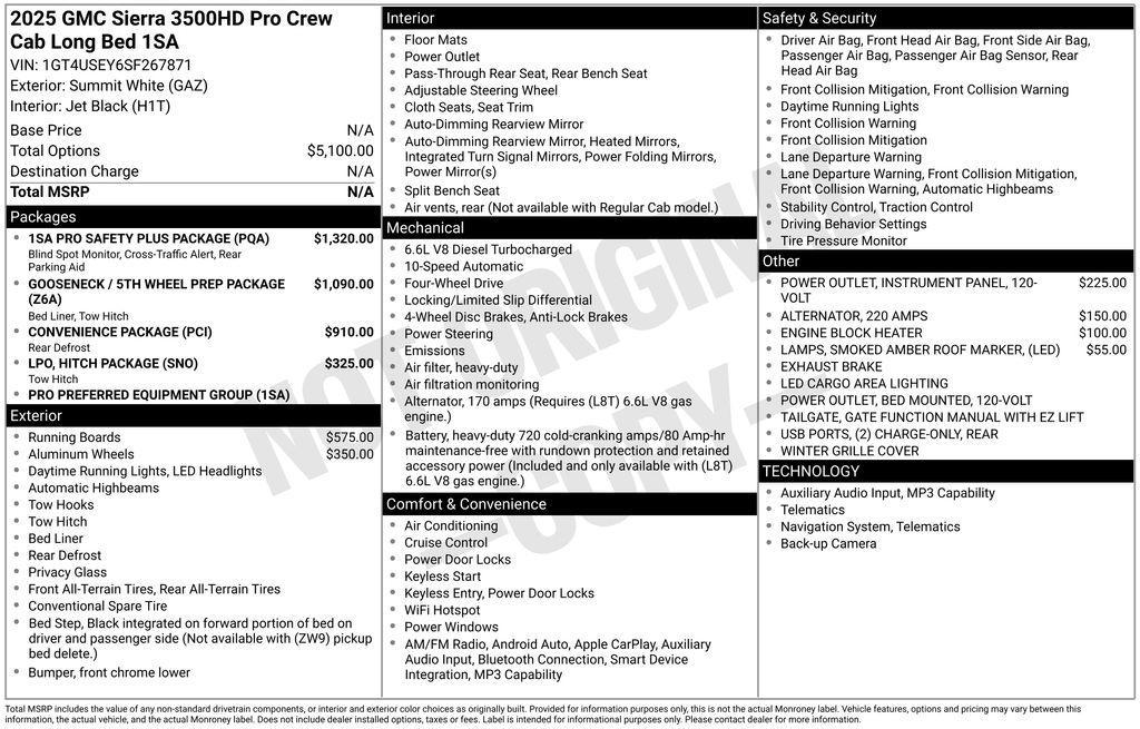 used 2025 GMC Sierra 3500 car, priced at $56,500