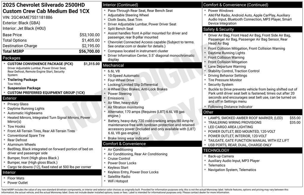 used 2025 Chevrolet Silverado 2500 car, priced at $51,000