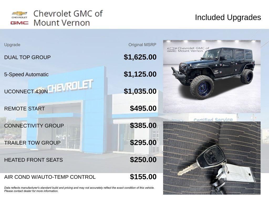 used 2012 Jeep Wrangler Unlimited car, priced at $16,990