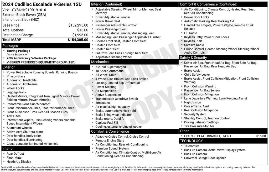 used 2024 Cadillac Escalade car, priced at $120,515