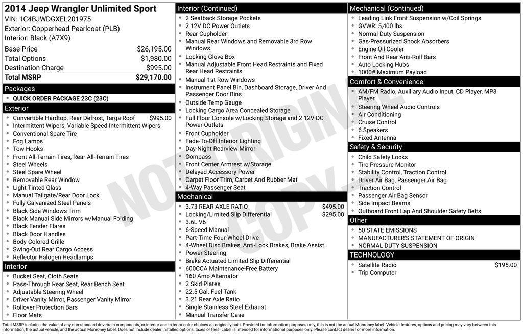 used 2014 Jeep Wrangler Unlimited car, priced at $12,758
