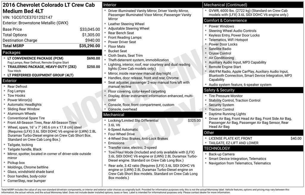 used 2016 Chevrolet Colorado car, priced at $20,990