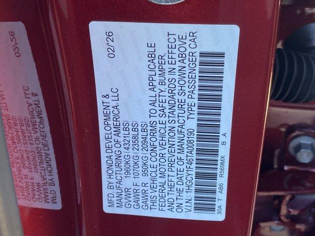 new 2026 Honda Accord car, priced at $32,345