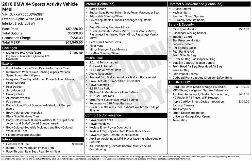 used 2018 BMW X4 car, priced at $20,500