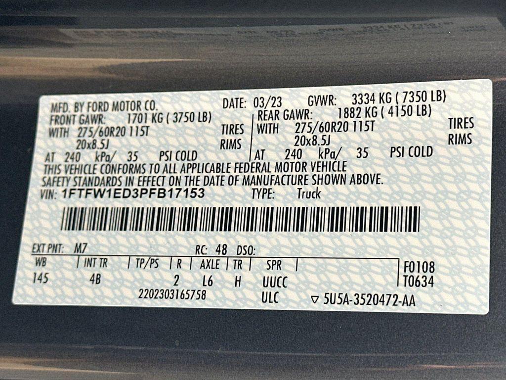 used 2023 Ford F-150 car, priced at $40,796