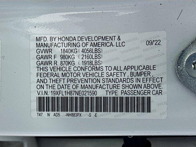 used 2022 Honda Civic car, priced at $21,997