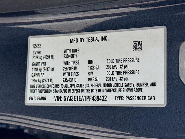 used 2023 Tesla Model 3 car, priced at $19,895