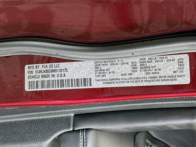 used 2021 Jeep Grand Cherokee L car, priced at $22,487