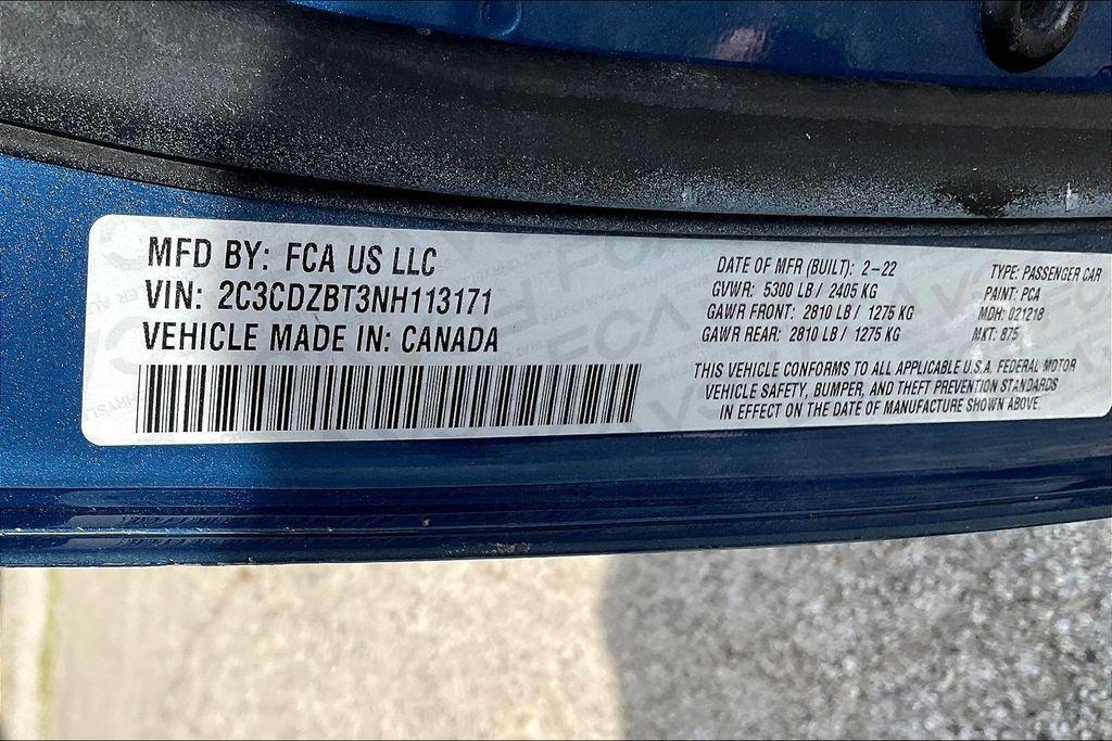 used 2022 Dodge Challenger car, priced at $29,600